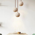 Suspension boule en béton et terrazzo, ligne minimaliste