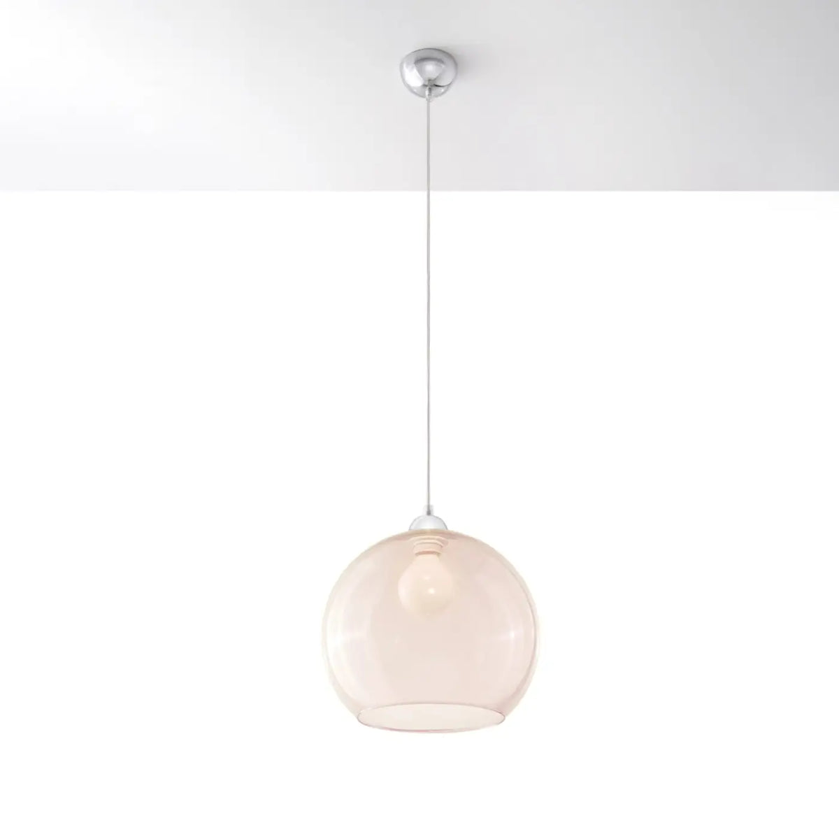 Suspension boule en verre de 30 cm, sept teintes au choix, champagne