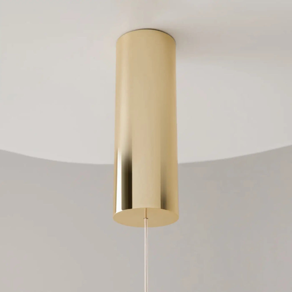 Suspension LED tube vertical dans une cage dorée, 58 cm