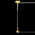 Suspension disque en verre soufflé pour grande hauteur, câble 3 m