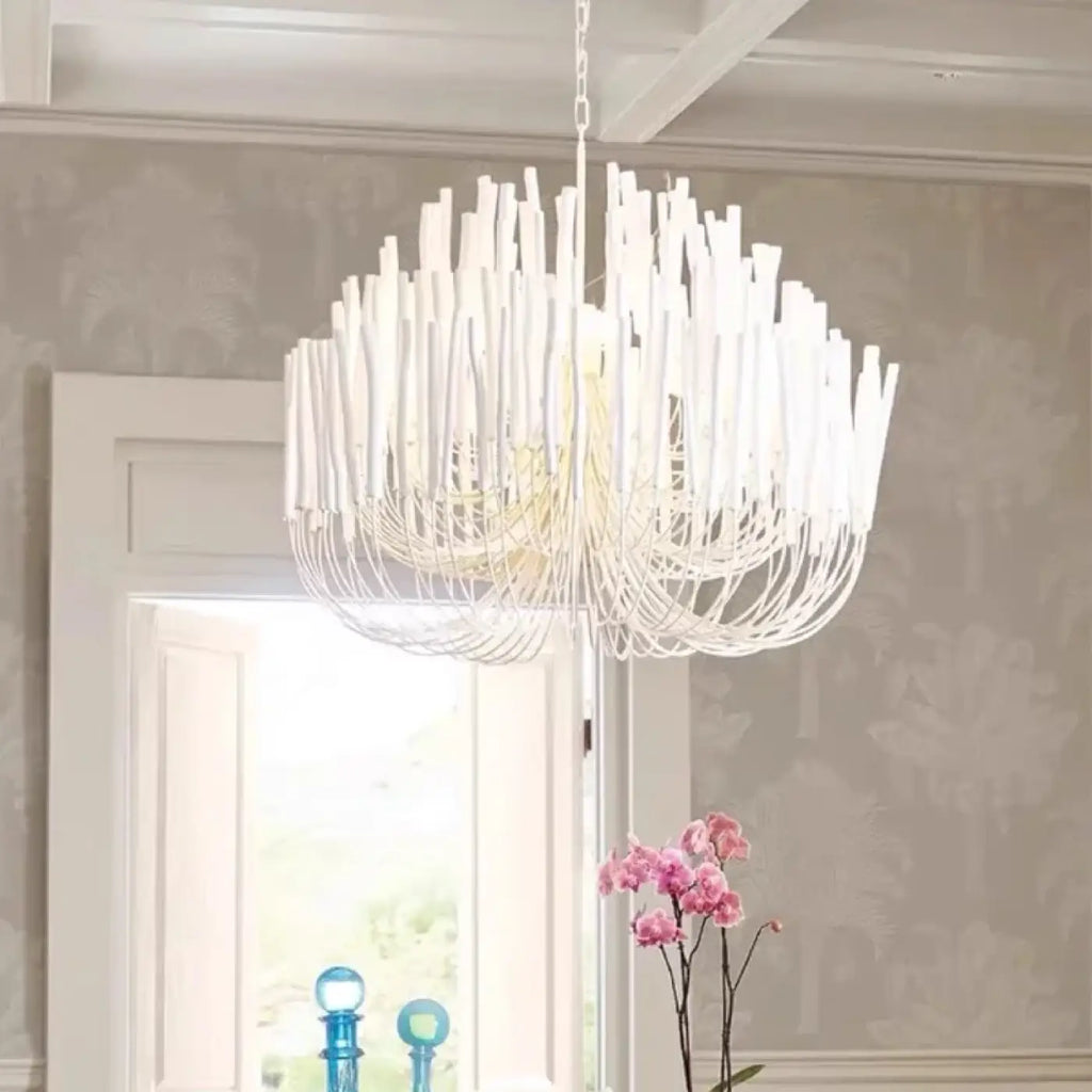 Suspension graphique filaire, blanche ou noire, huit tailles