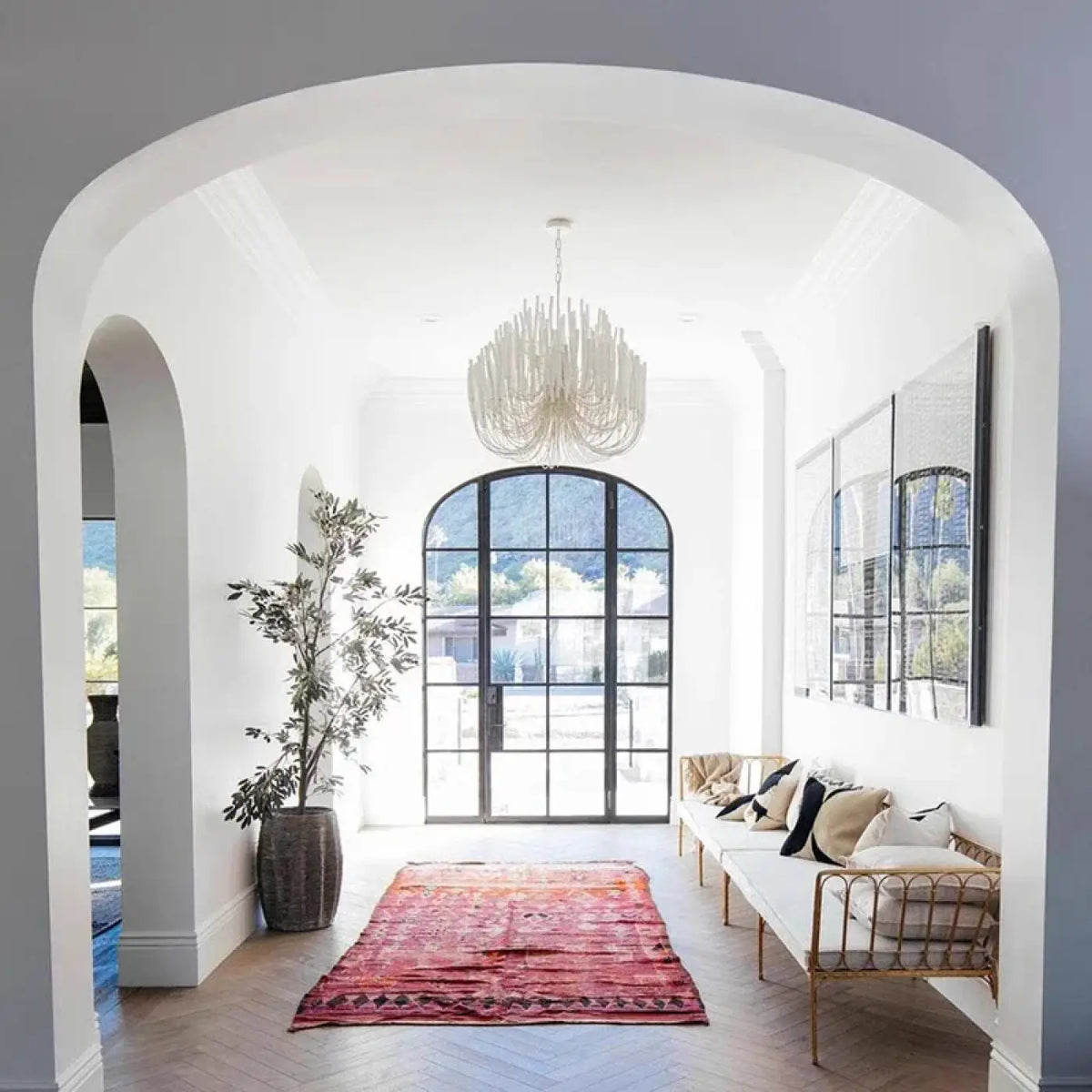 Suspension graphique filaire, blanche ou noire, huit tailles