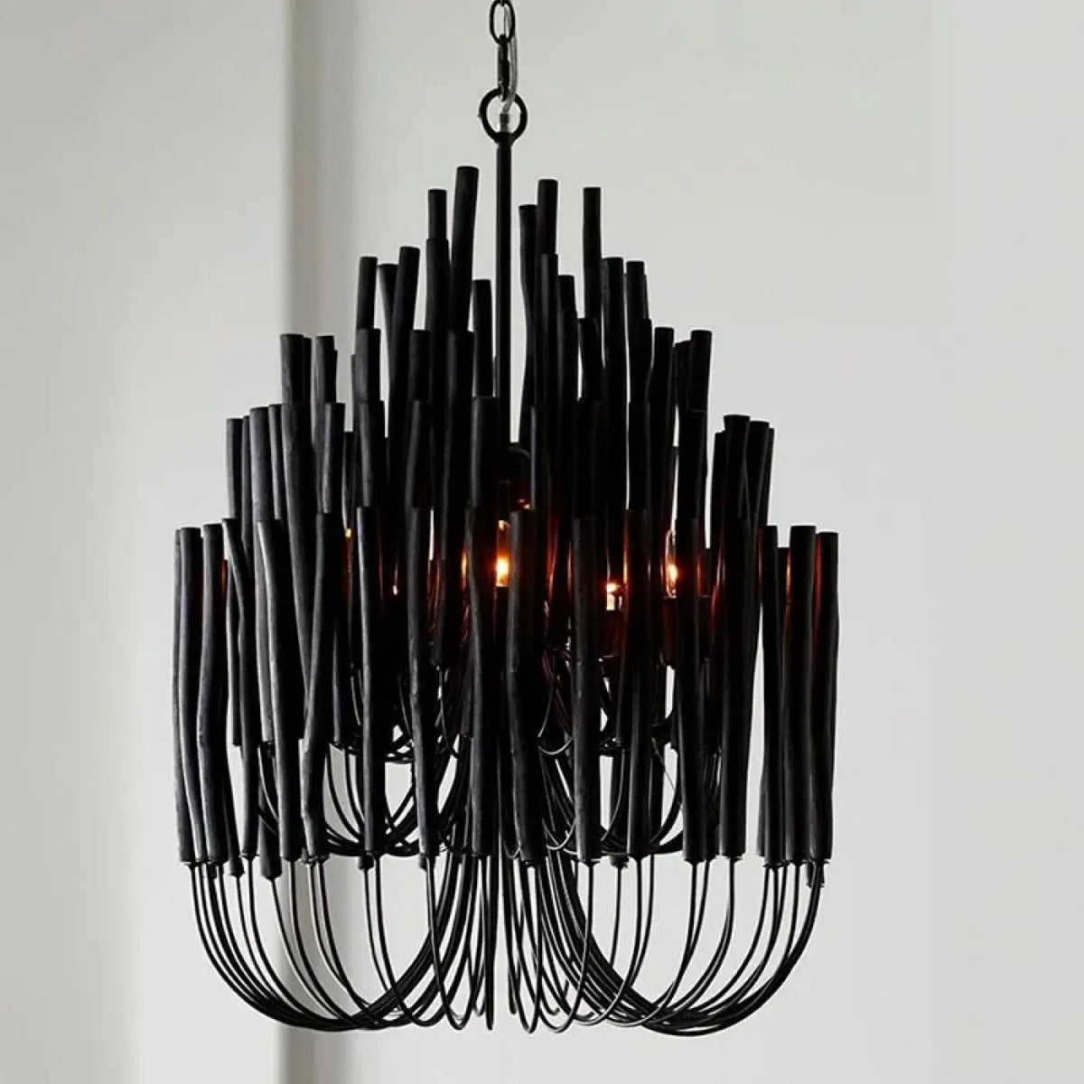 Suspension graphique filaire, blanche ou noire, huit tailles, noir