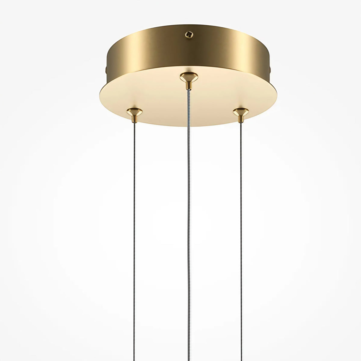 Suspension LED grand arc lumineux de 140 cm, acier doré ou noir