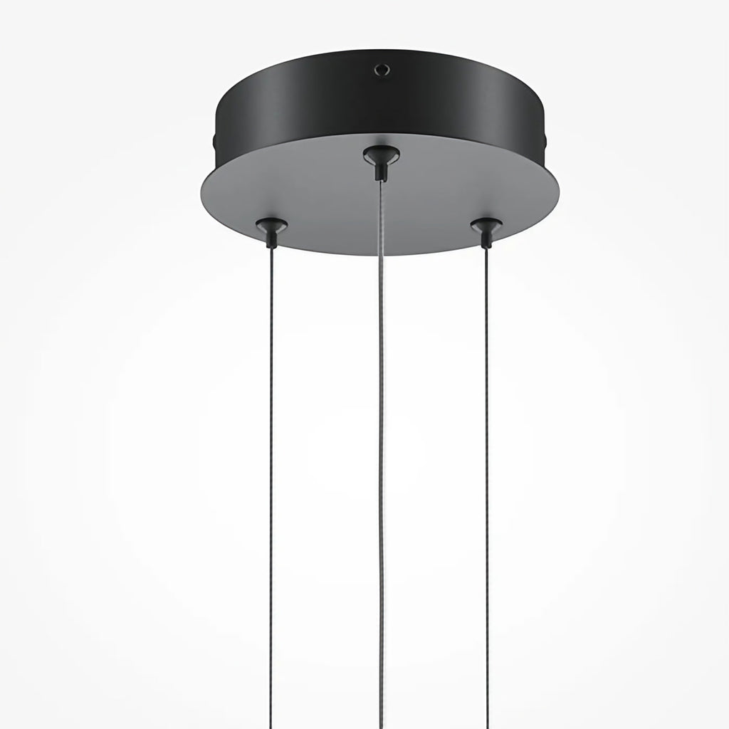 Suspension LED grand arc lumineux de 140 cm, acier doré ou noir