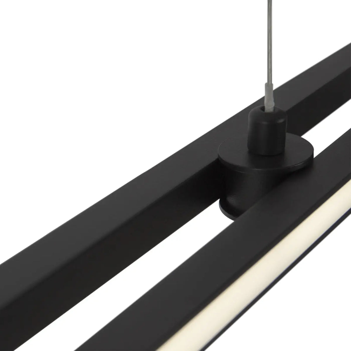 Suspension LED linéaire de 150 cm à lumière latérale, acier