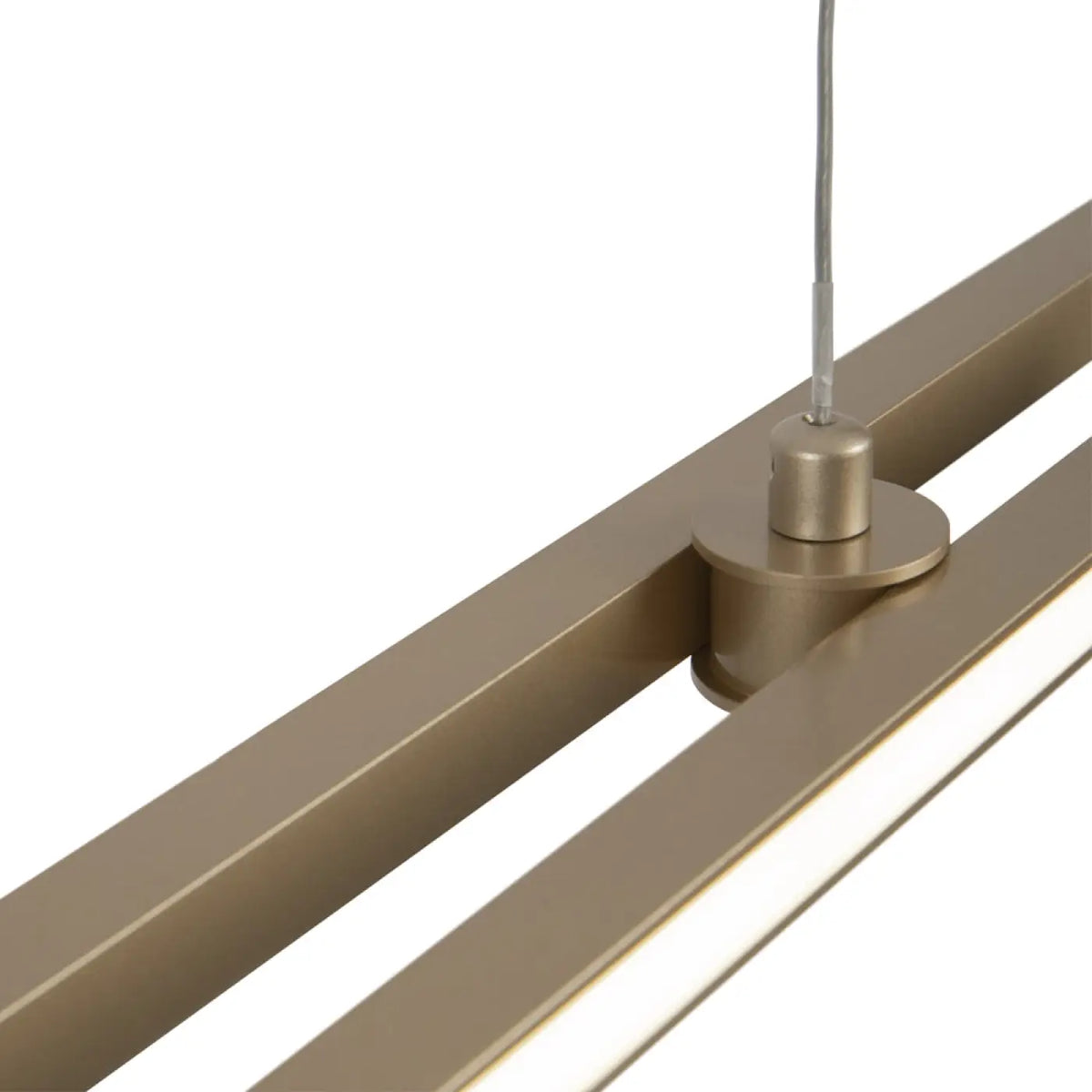 Suspension LED linéaire de 150 cm à lumière latérale, acier