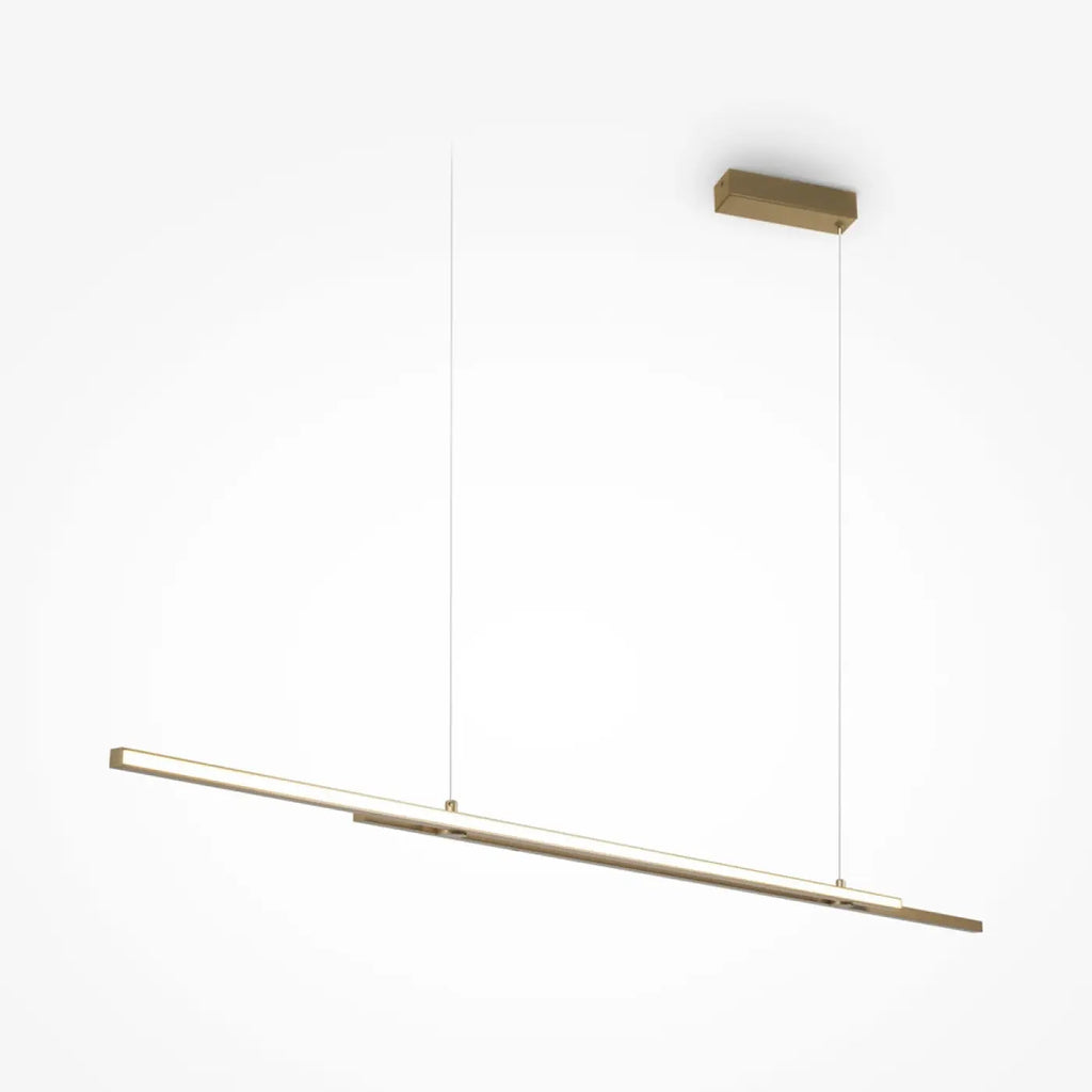 Suspension LED linéaire de 150 cm à lumière latérale, acier