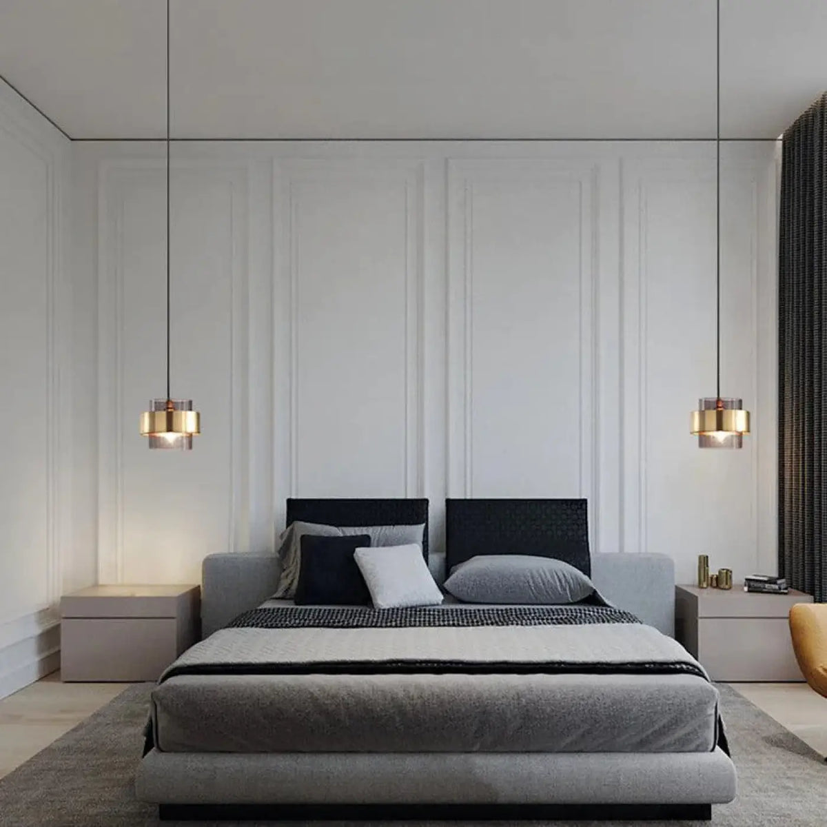 Suspension industrielle esprit loft, allure d'atelier