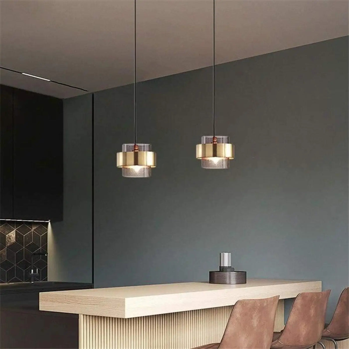 Suspension industrielle esprit loft, allure d'atelier
