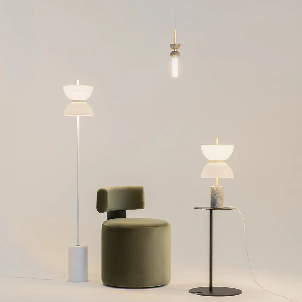 Suspension cylindre en verre esprit lanterne, culot G9
