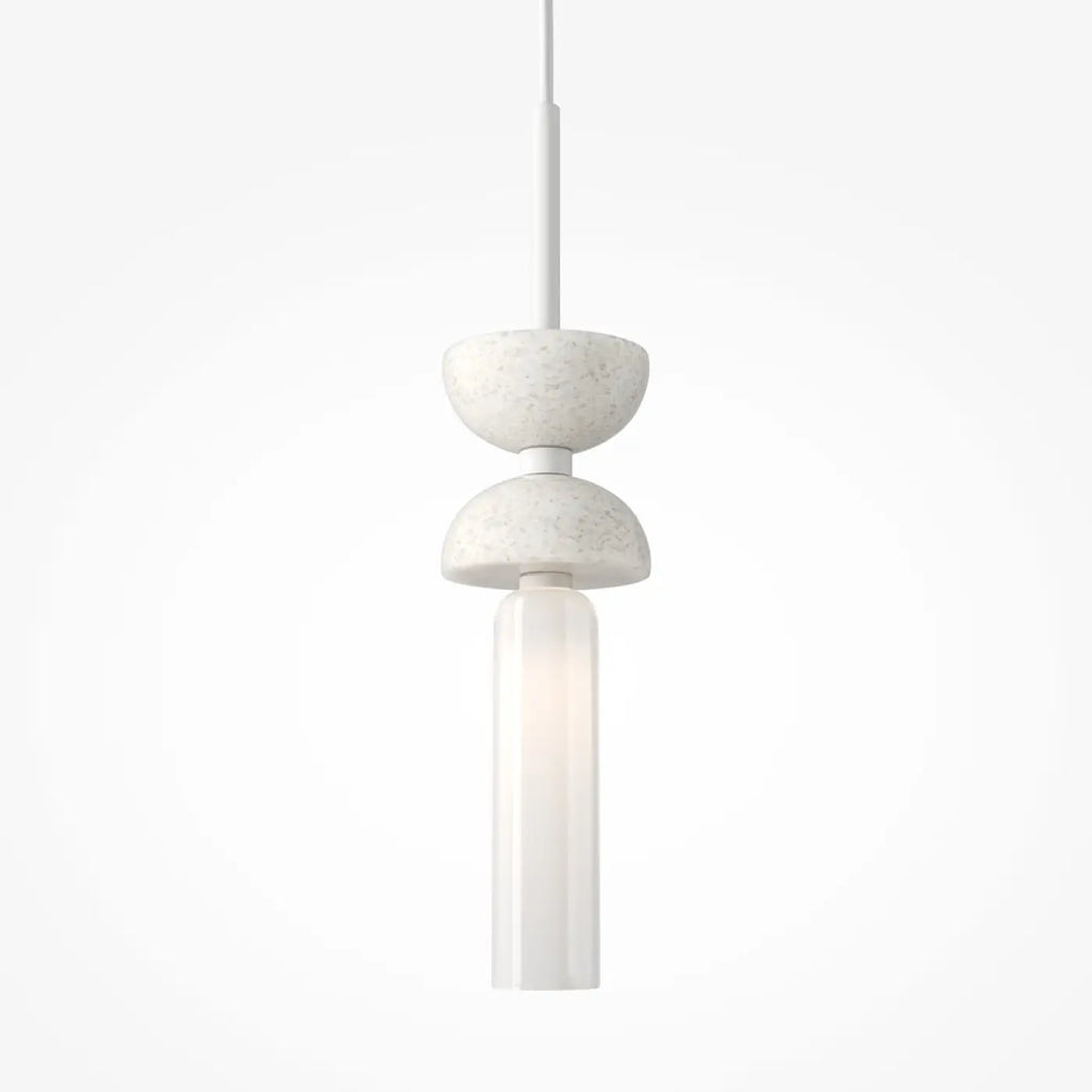 Suspension cylindre en verre esprit lanterne, culot G9