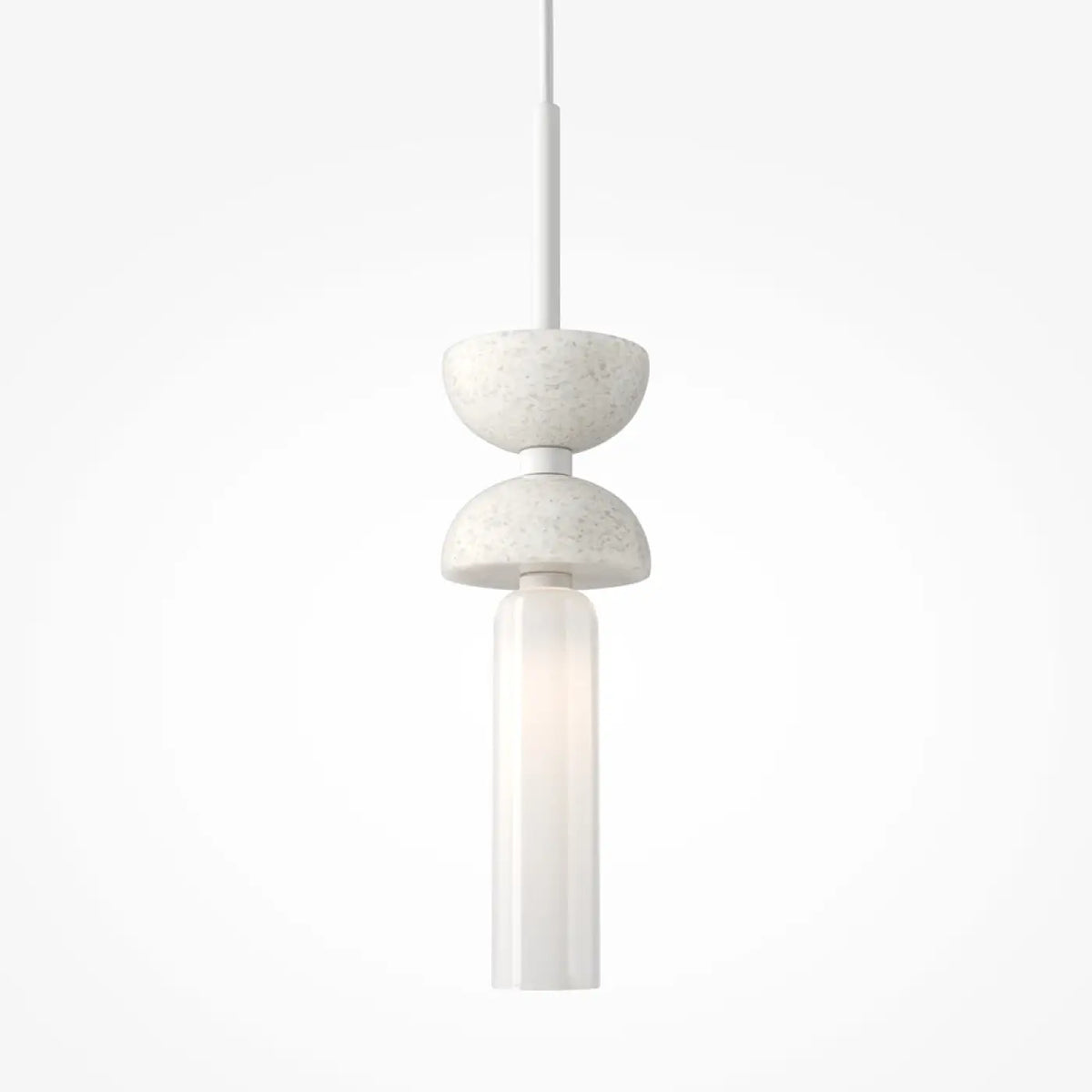 Suspension cylindre en verre esprit lanterne, culot G9