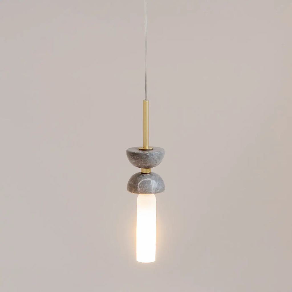 Suspension cylindre en verre esprit lanterne, culot G9