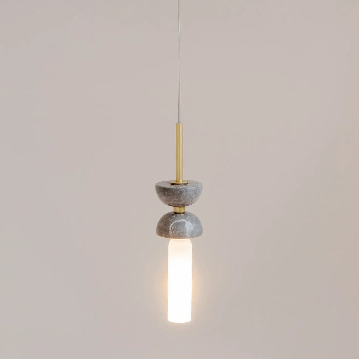 Suspension cylindre en verre esprit lanterne, culot G9
