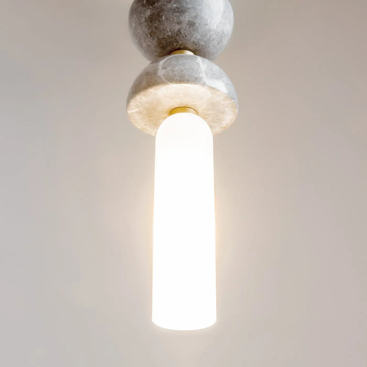 Suspension cylindre en verre esprit lanterne, culot G9
