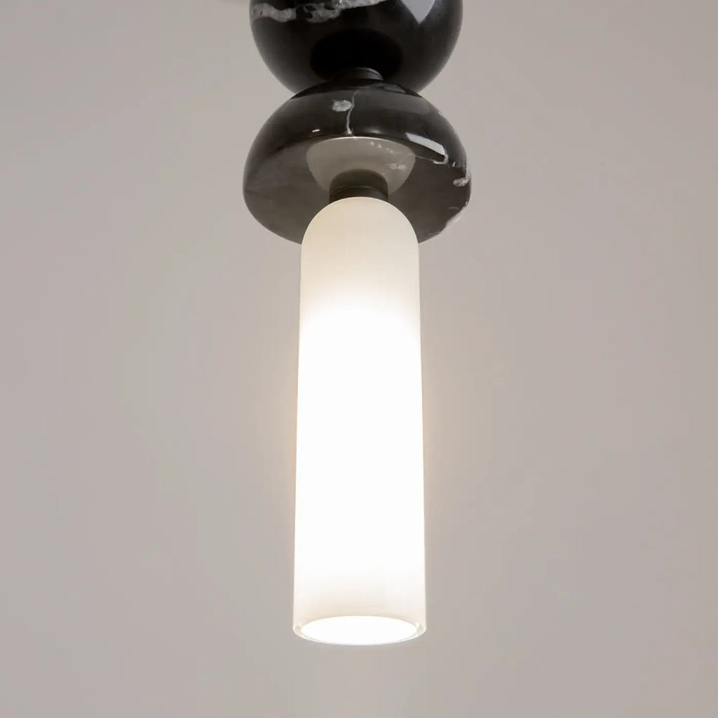 Suspension cylindre en verre esprit lanterne, culot G9