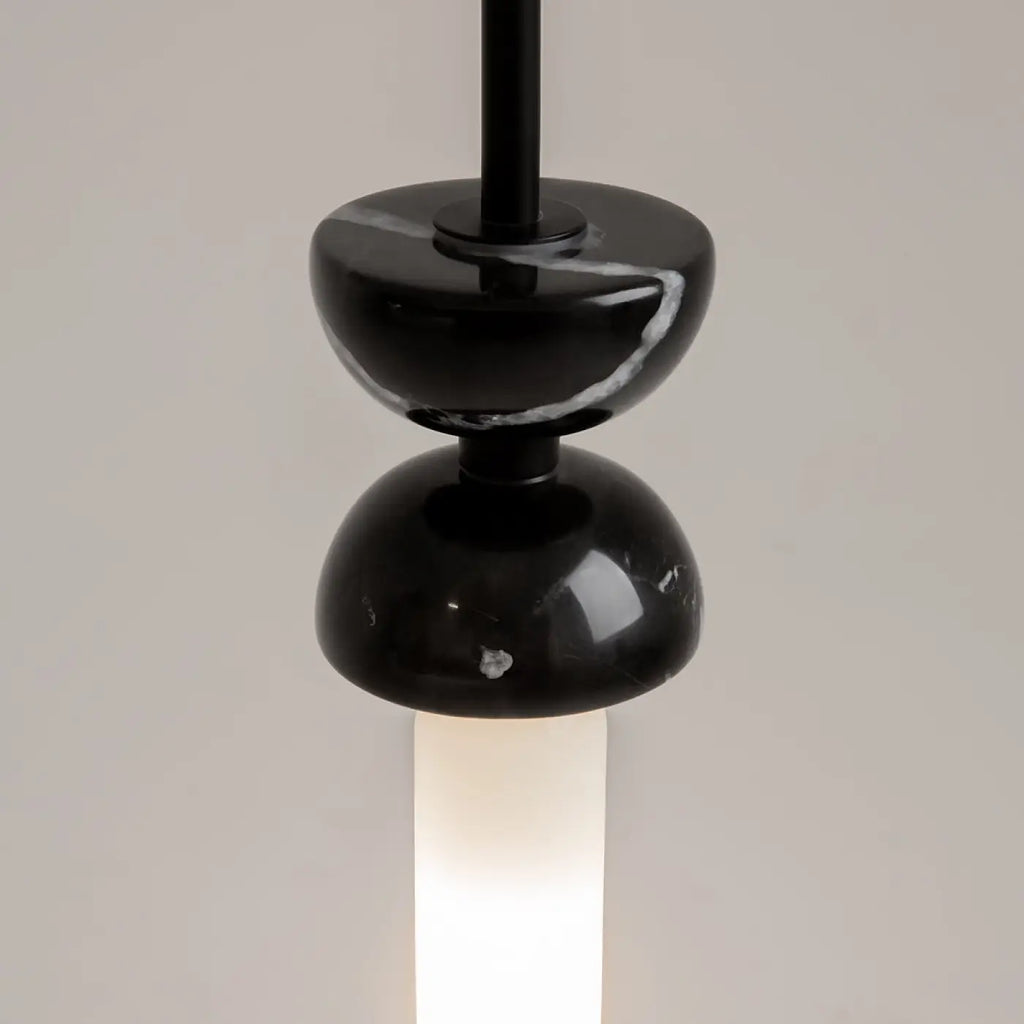 Suspension cylindre en verre esprit lanterne, culot G9