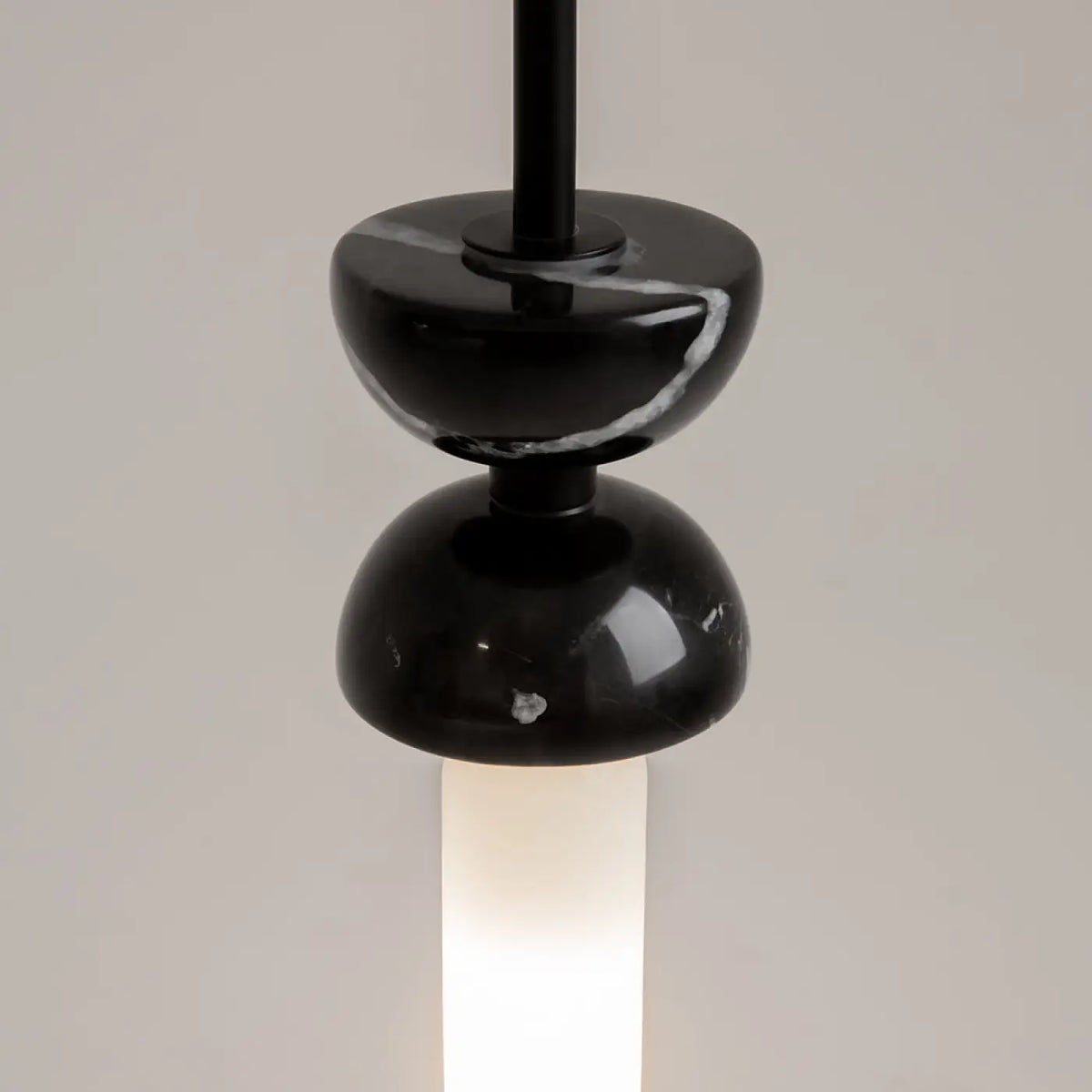 Suspension cylindre en verre esprit lanterne, culot G9