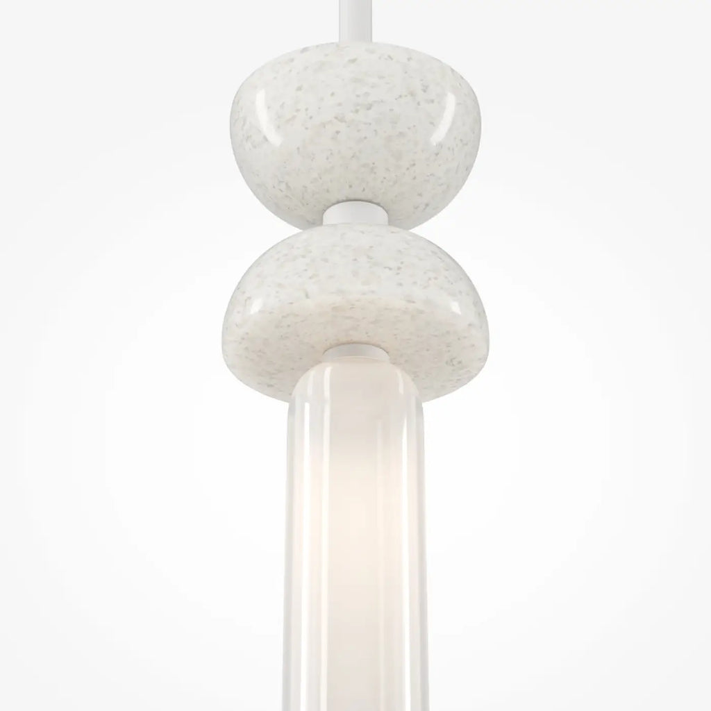 Suspension cylindre en verre esprit lanterne, culot G9