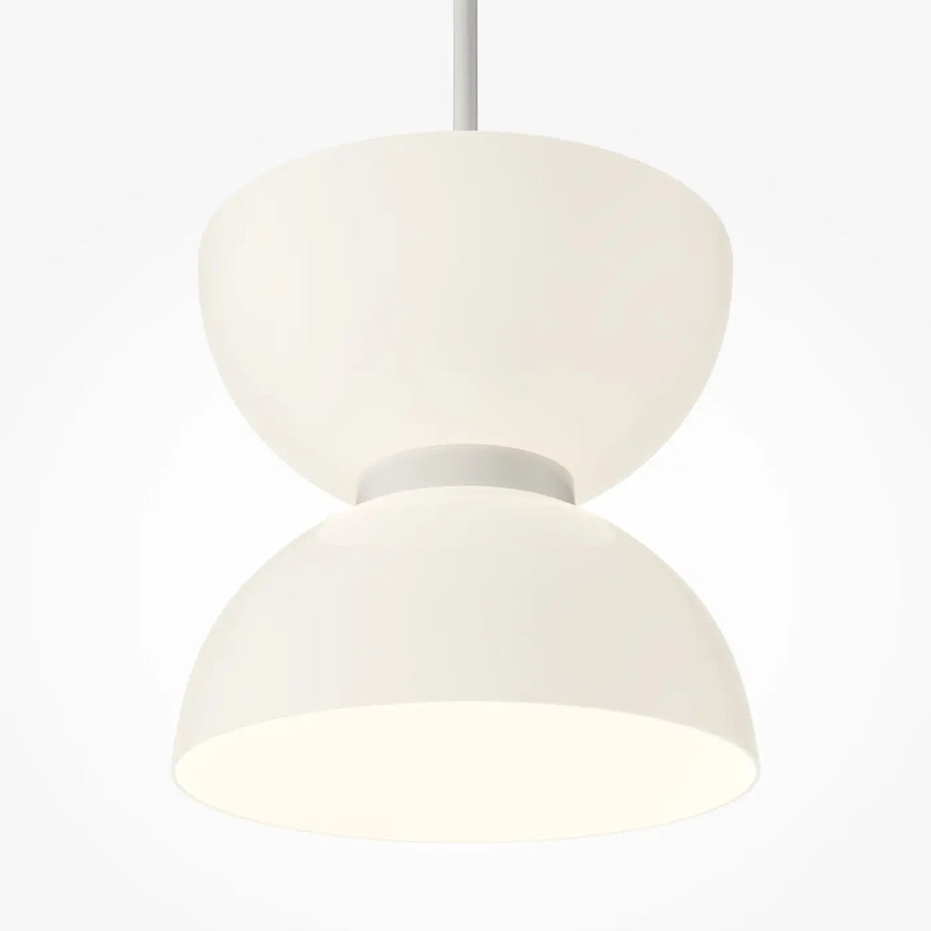 Suspension LED globe opalin, monture en acier noir, doré ou blanc