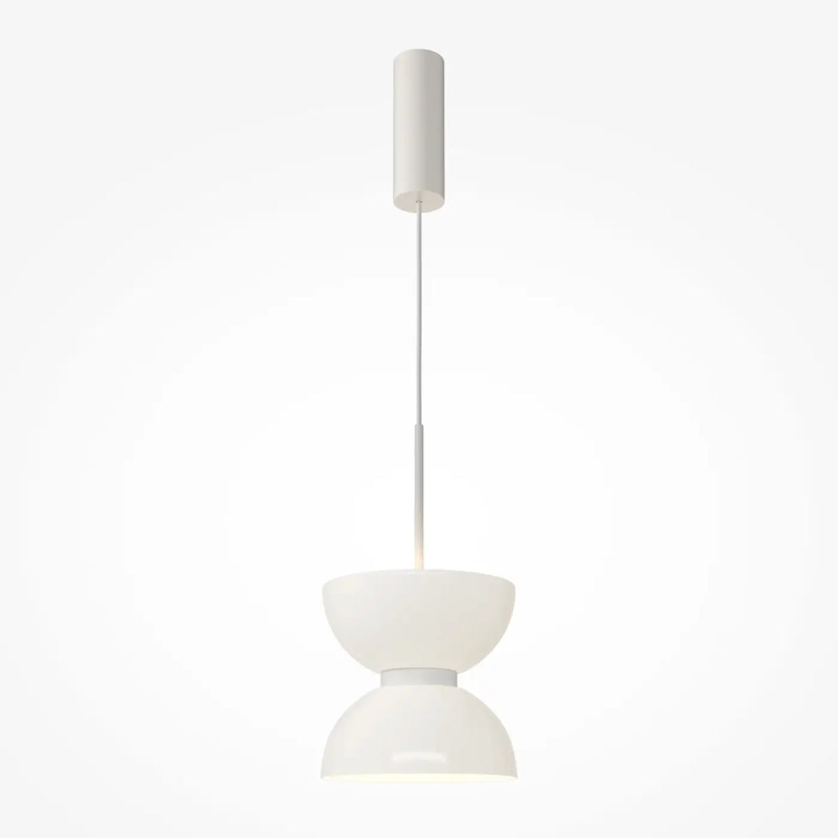 Suspension LED globe opalin, monture en acier noir, doré ou blanc, blanc