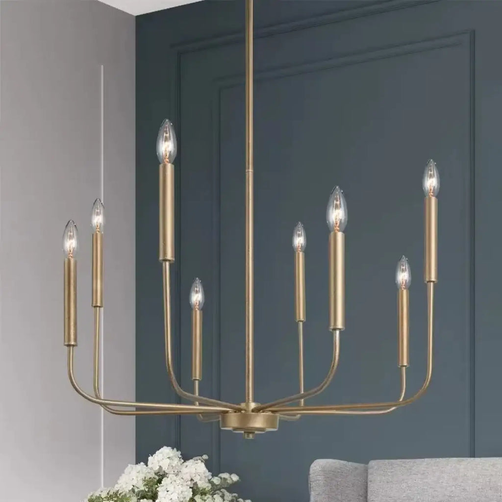 Suspension en laiton façon chandelier, noir ou doré