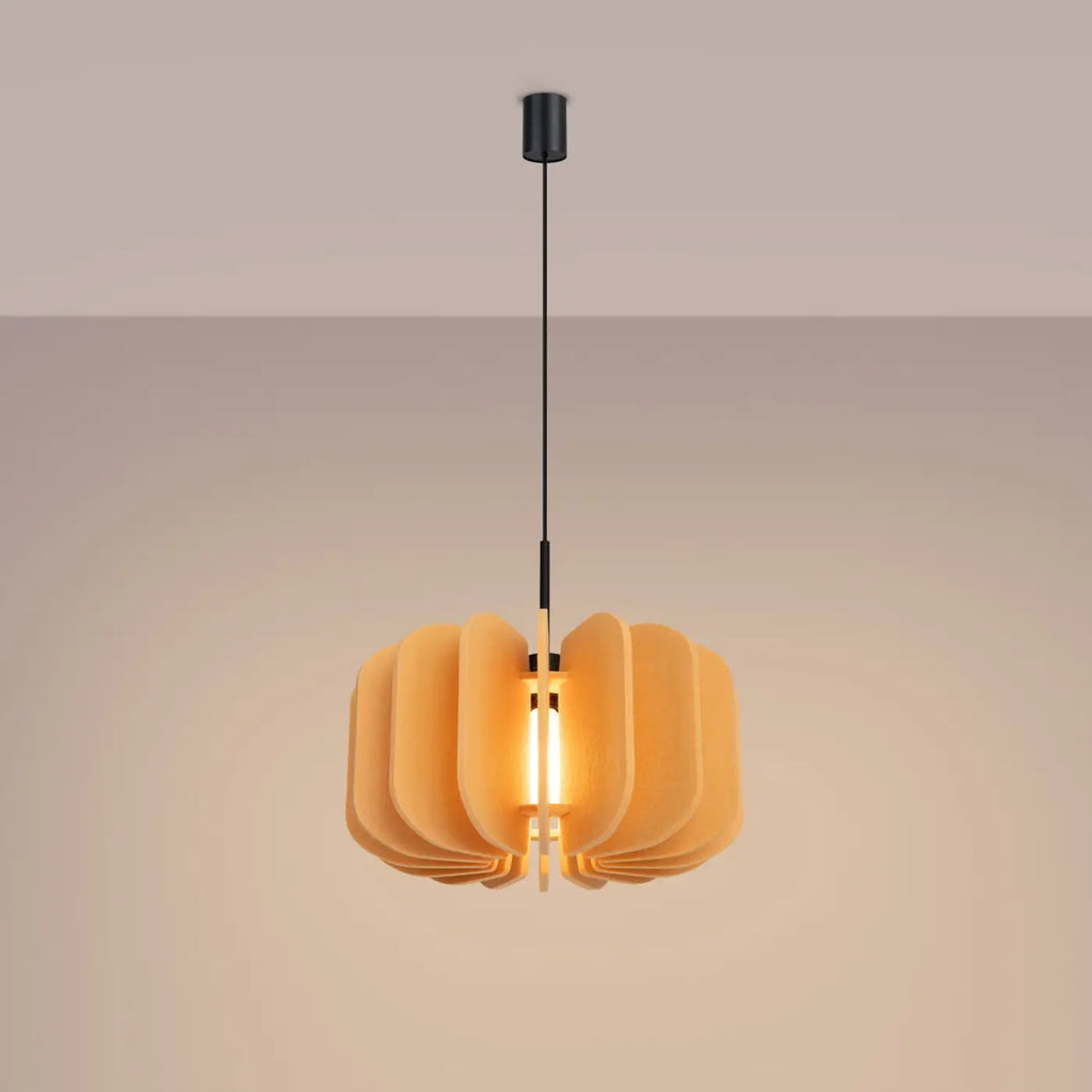 Suspension à lamelles de feutre sur cadre noir, 27 ou 45 cm