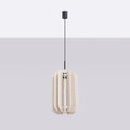 Suspension à lamelles de feutre sur cadre noir, 27 ou 45 cm, beige/noir