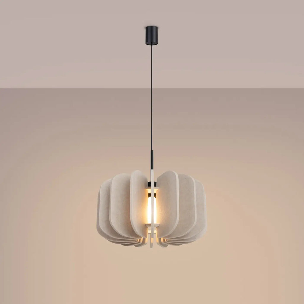 Suspension à lamelles de feutre sur cadre noir, 27 ou 45 cm
