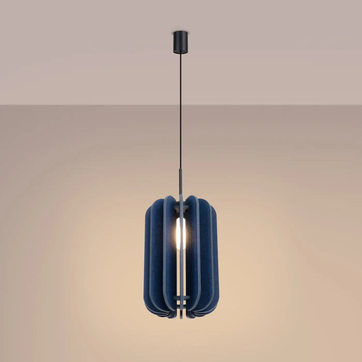 Suspension à lamelles de feutre sur cadre noir, 27 ou 45 cm