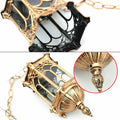 Luminaire d'extérieur oriental en métal doré, style vintage