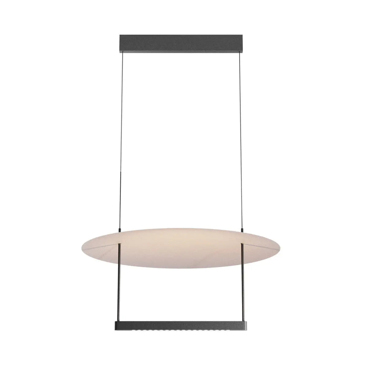 Suspension LED à lumière réfléchie, noir et blanc, 42 ou 60 cm