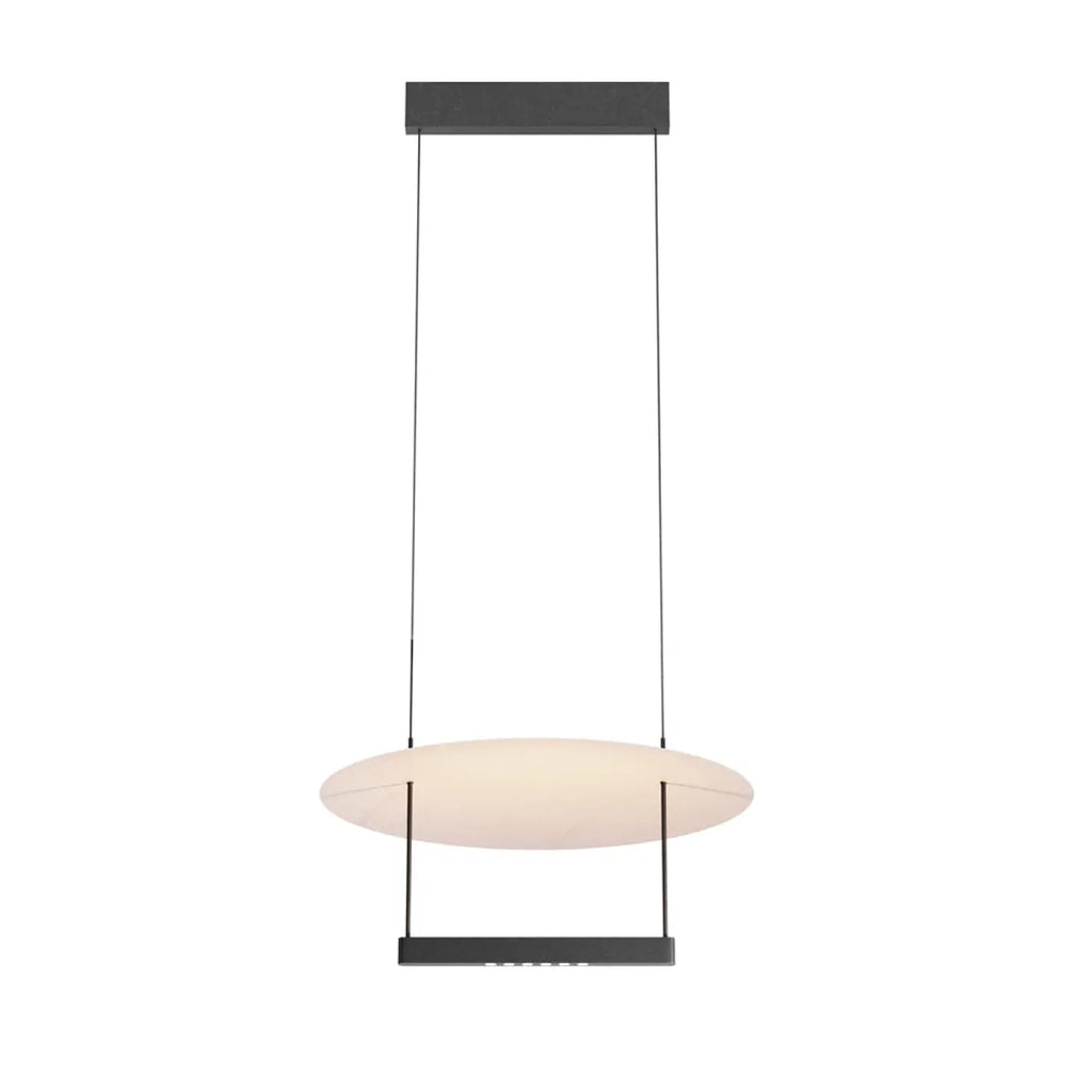 Suspension LED à lumière réfléchie, noir et blanc, 42 ou 60 cm