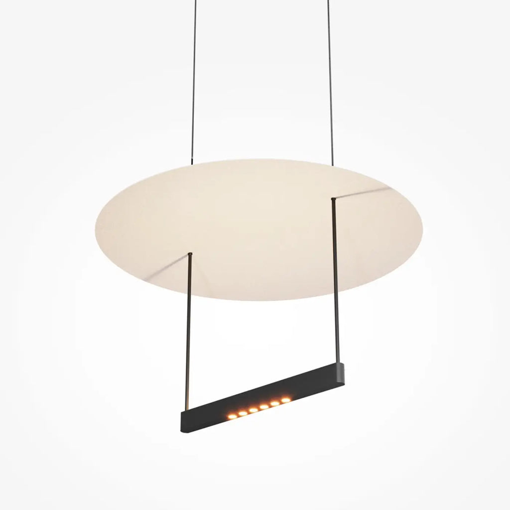 Suspension LED à lumière réfléchie, noir et blanc, 42 ou 60 cm