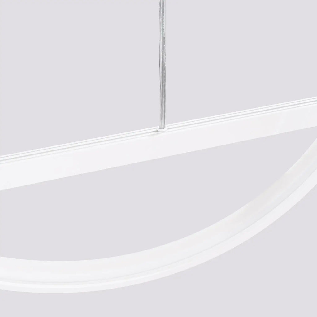 Suspension LED anneau et barre en aluminium, 46 W, noir ou blanc