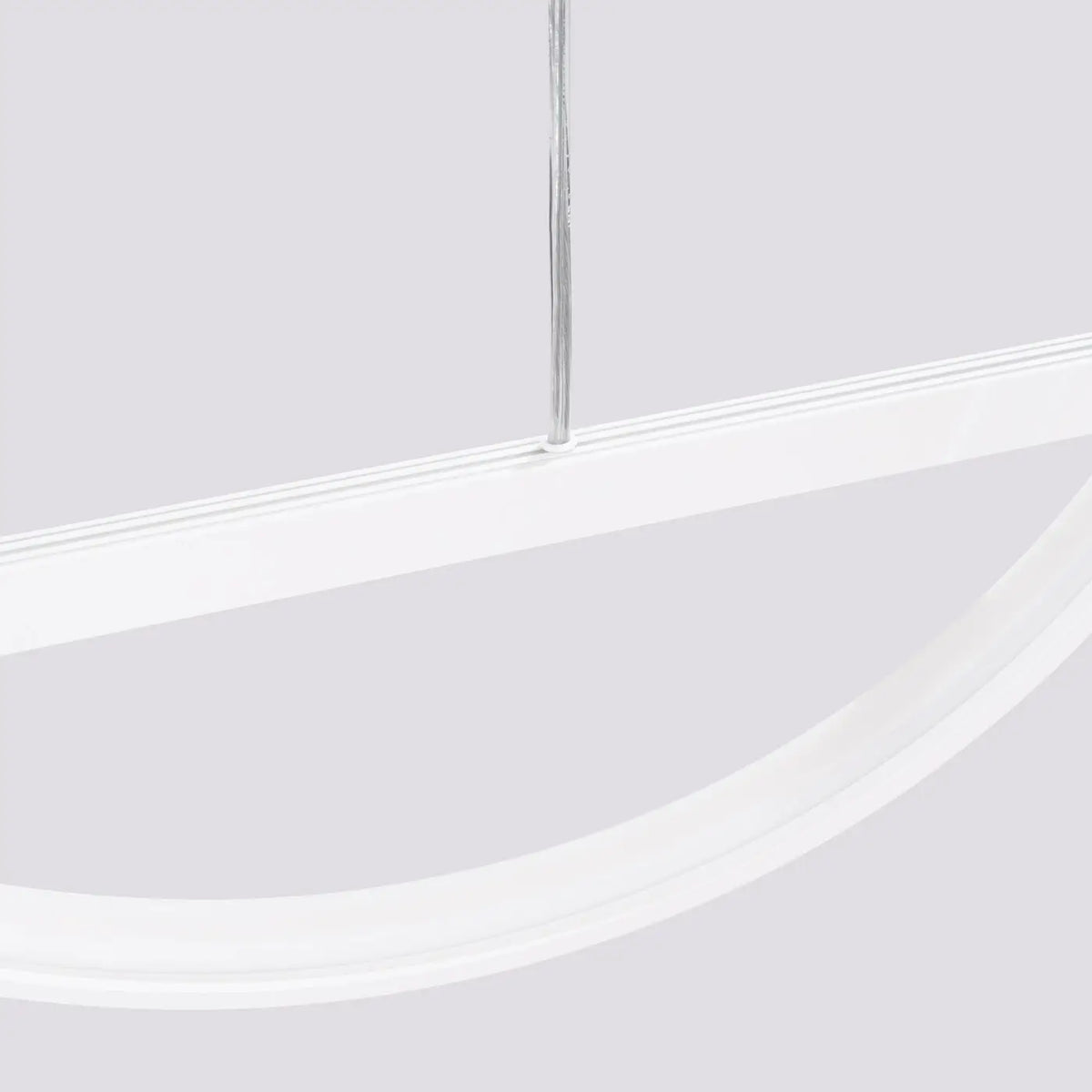 Suspension LED anneau et barre en aluminium, 46 W, noir ou blanc