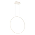 Suspension anneau LED verticale en aluminium, 1, 3 ou 5 cercles, beige