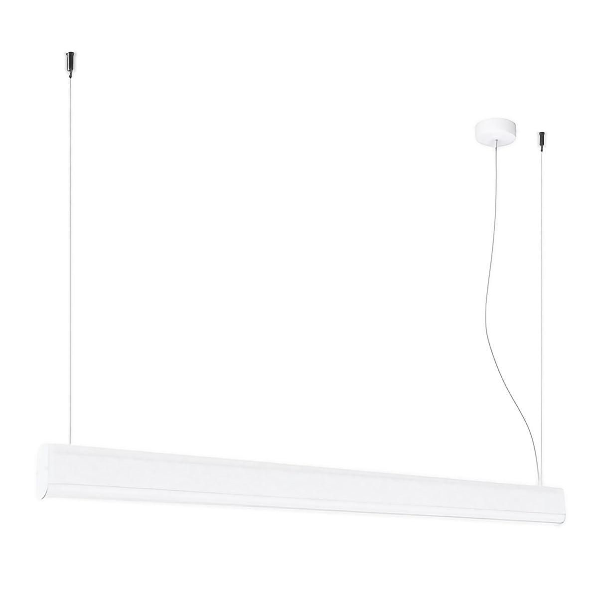 Suspension barre lumineuse LED en aluminium, 120 cm, 38 W, blanc
