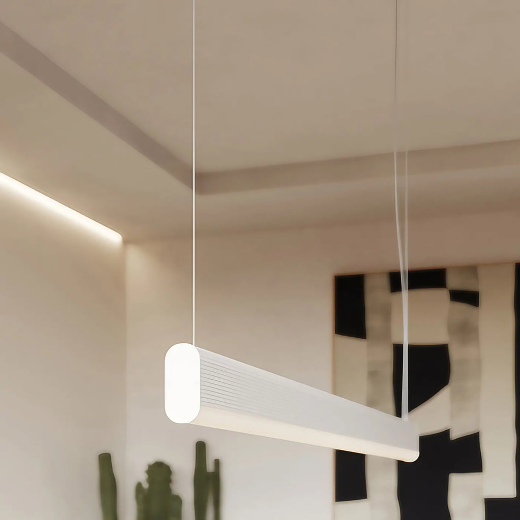 Suspension barre lumineuse LED en aluminium, 120 cm, 38 W