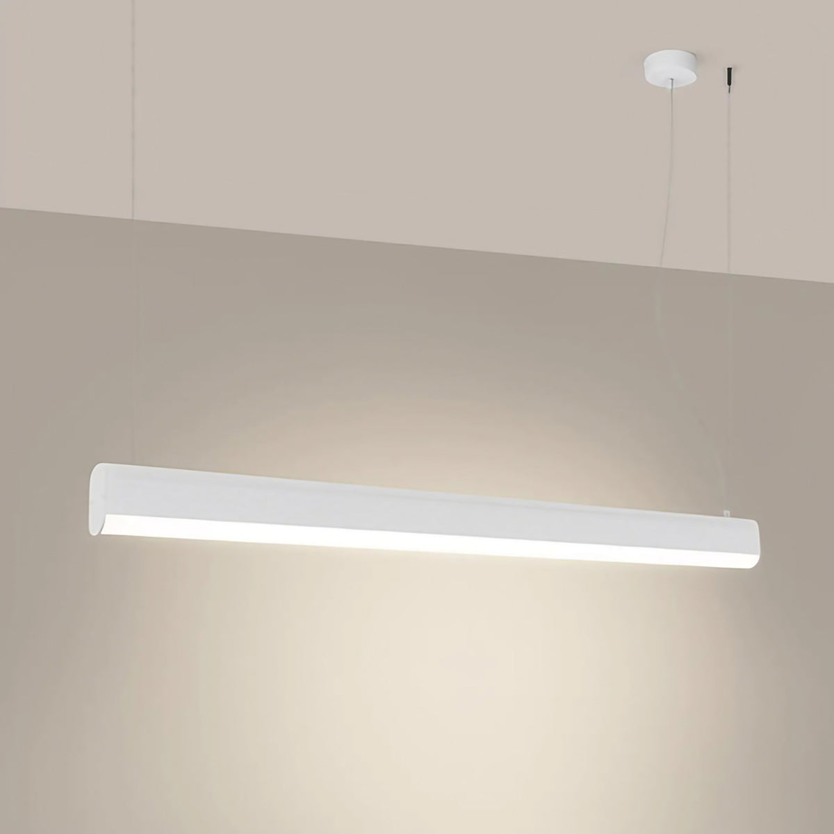 Suspension barre lumineuse LED en aluminium, 120 cm, 38 W