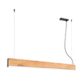 Suspension LED linéaire en boîtier de chêne, 3,5 cm de large