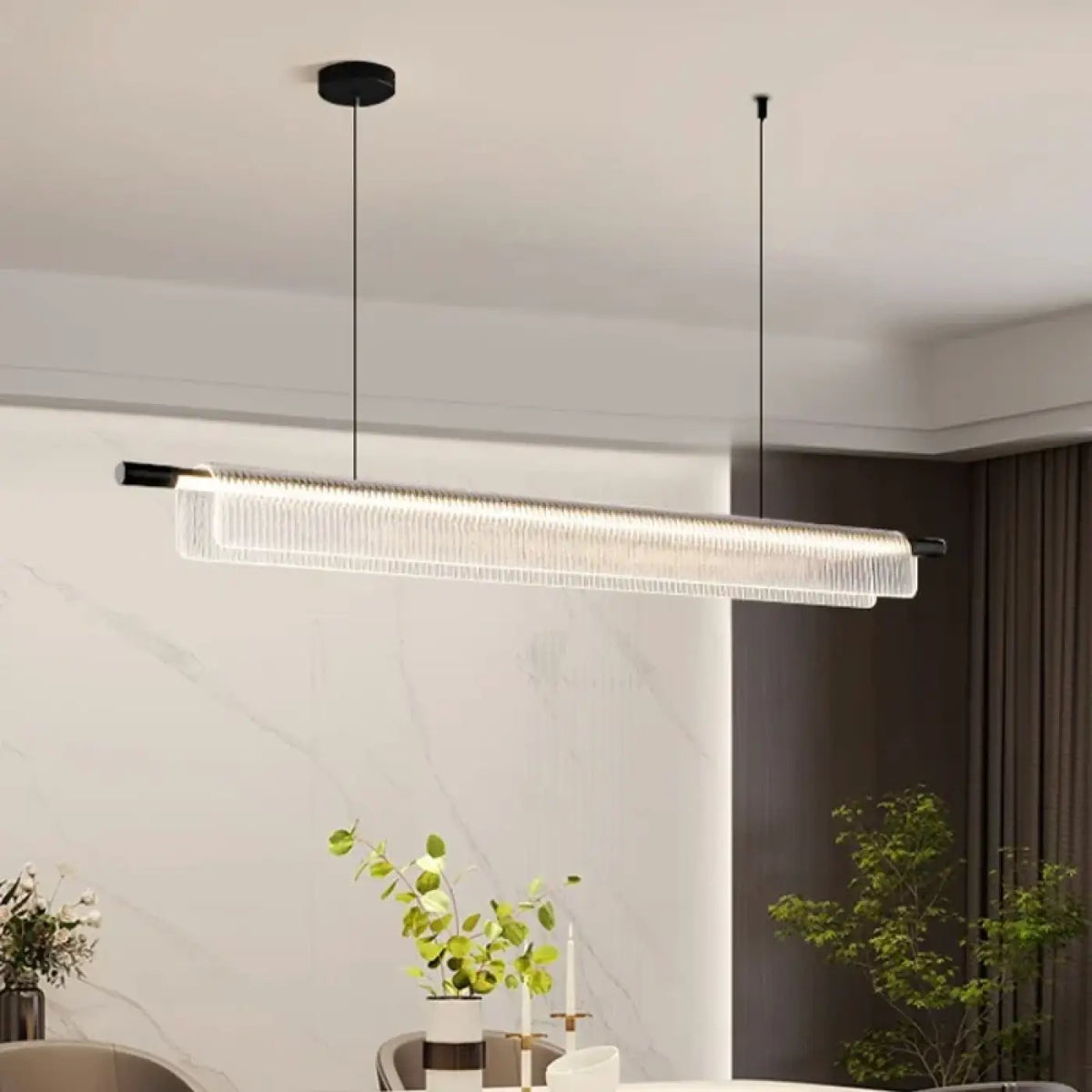 Suspension LED contemporaine noire ou dorée, cuisine et bureau, noir