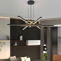 Suspension LED croisée minimaliste, noir ou blanc, S à XL, noir