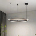 Suspension LED ronde moderne, noir, blanc ou rose, noir