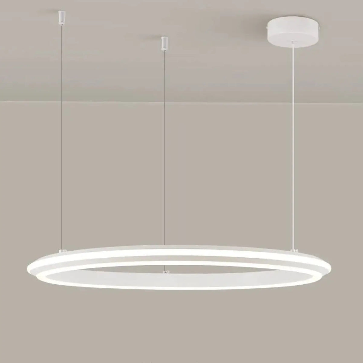 Suspension LED ronde moderne, noir, blanc ou rose, blanc