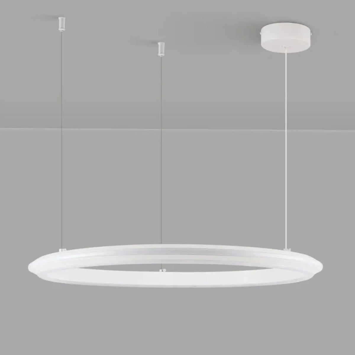 Suspension LED ronde moderne, noir, blanc ou rose, blanc
