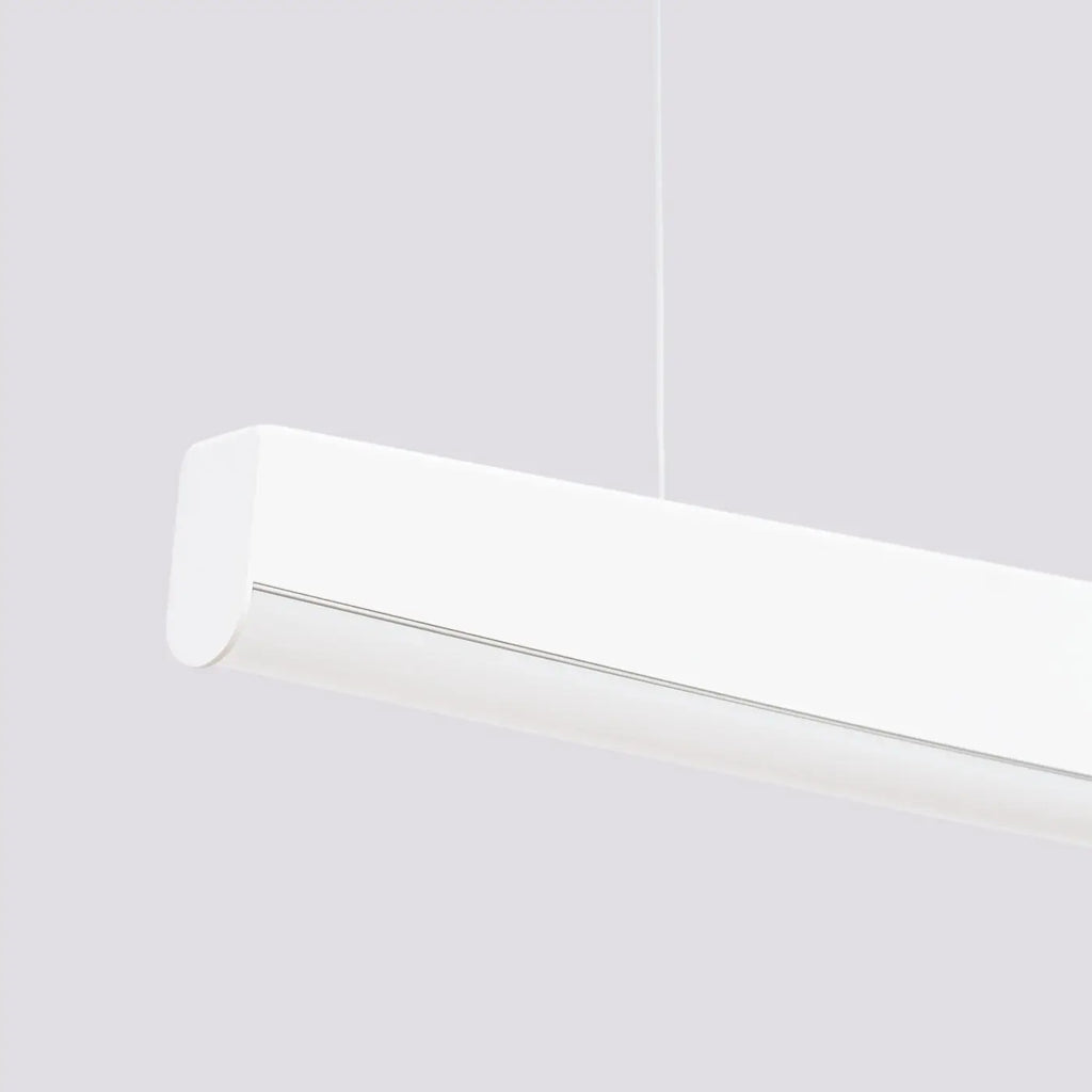 Suspension barre LED en acier aux bords arqués, 120 ou 150 cm