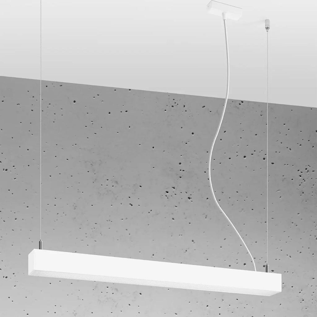 Suspension linéaire LED en aluminium carré, de 67 à 200 cm