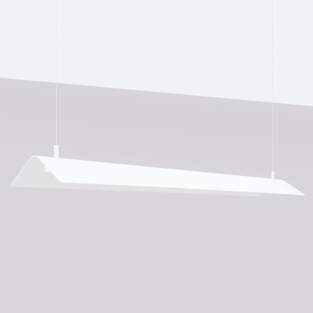 Suspension linéaire LED en tôle d'acier pliée, 24 W, 150 cm